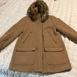 JCrew Chateau Parka- camel color
